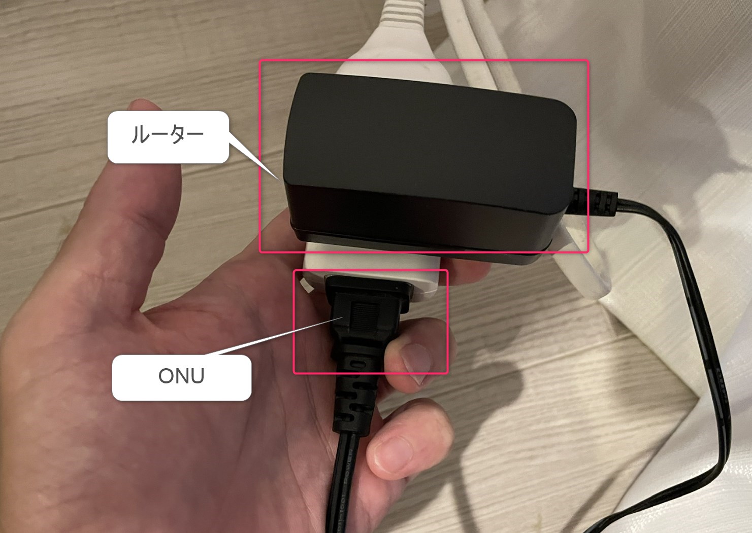 STEP5　ONUとルーターの電源