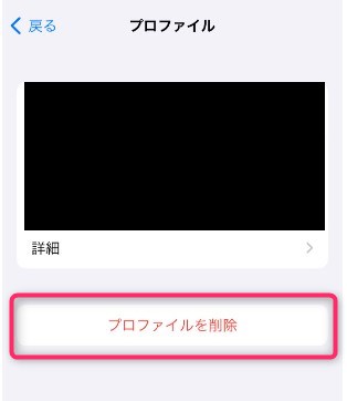 STEP2　プロファイル削除