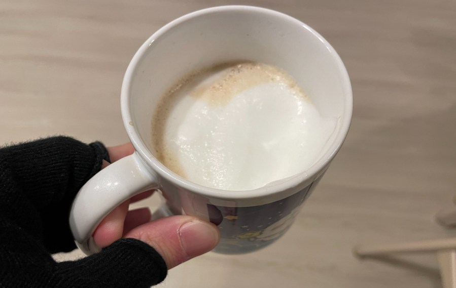 カプチーノやカフェラテも楽しめる　ミルクフロッサーでカプチーノ