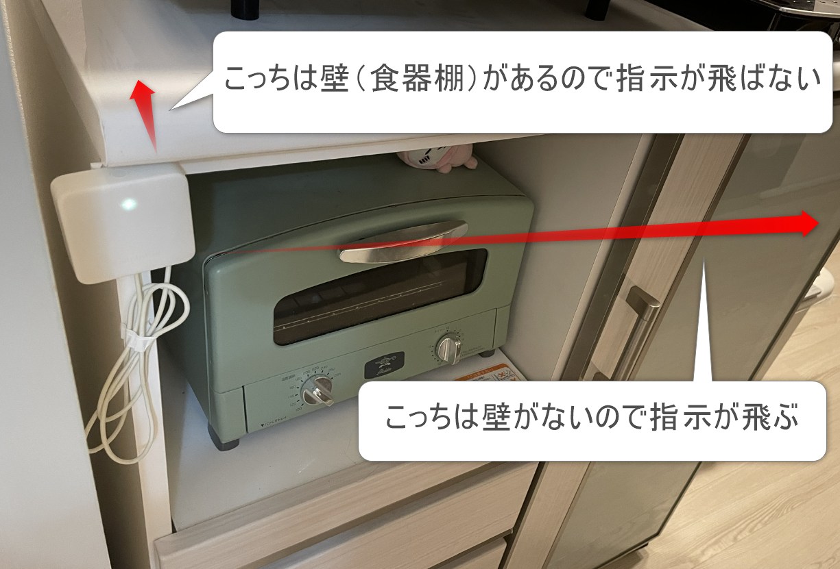 エアコンとスイッチボットの位置調整が必要