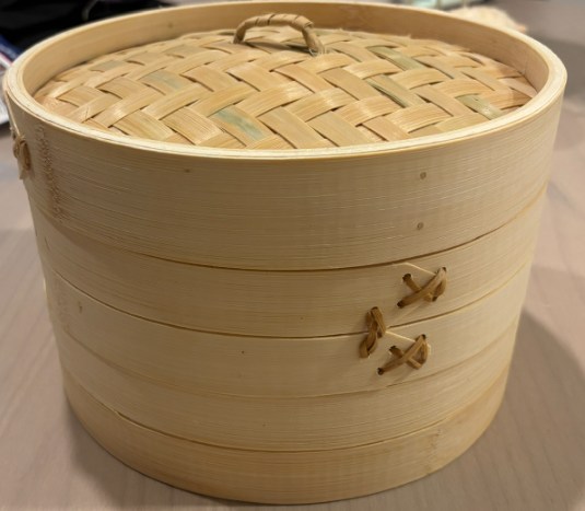 STEP2　キッチンペーパーと食材詰め込み　蓋