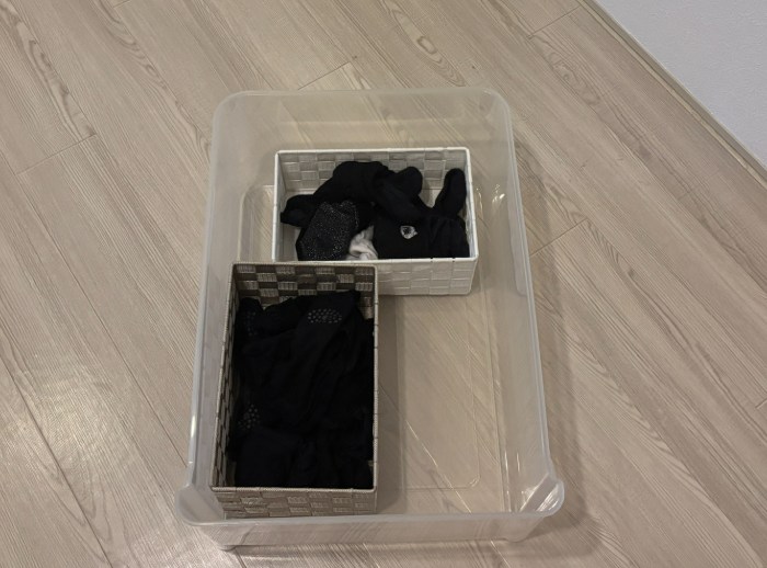 100均アイテムで靴下収納後、さらに収納するかも考える
