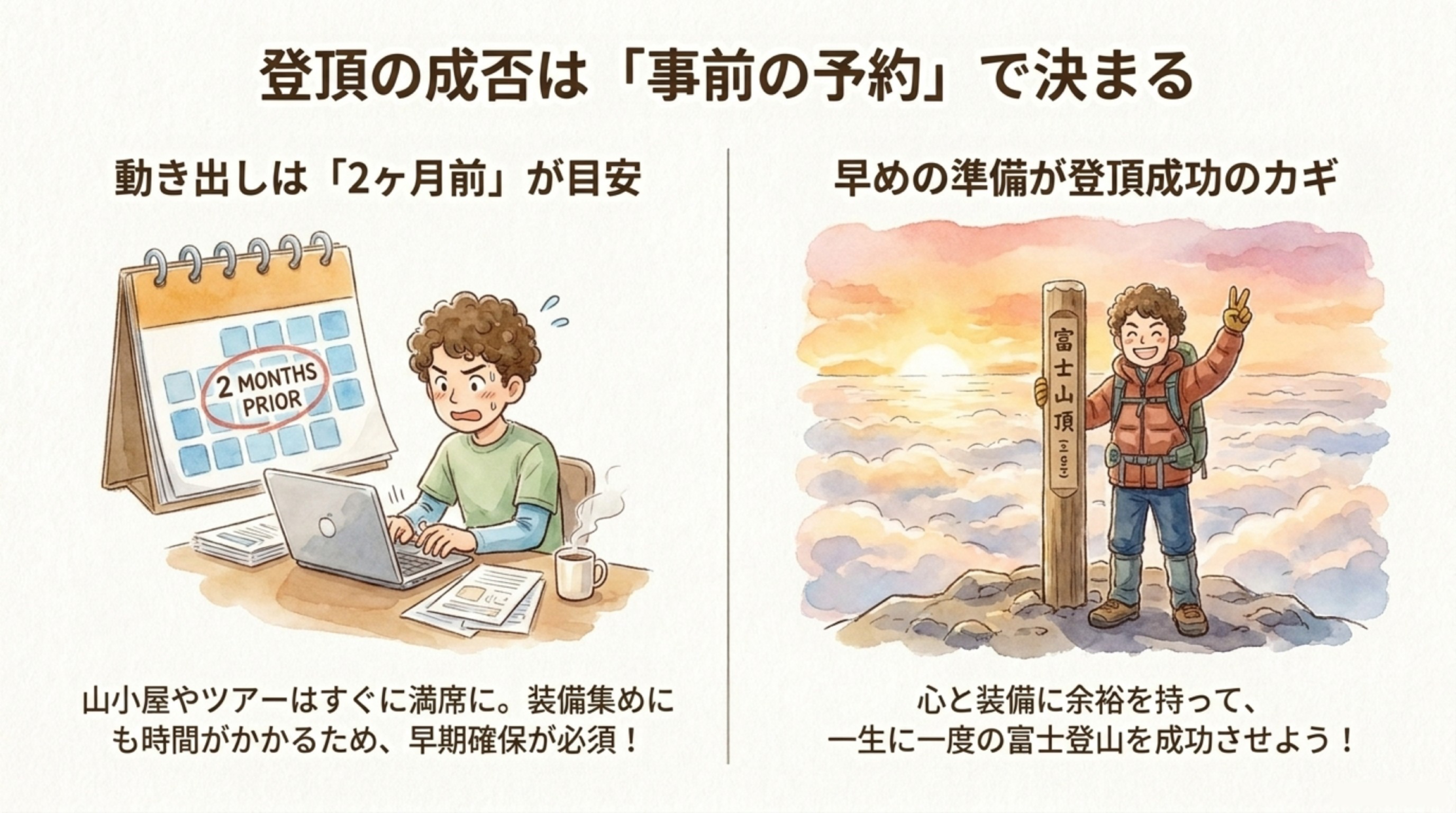 富士山に登るなら早めの予約&準備がポイント
